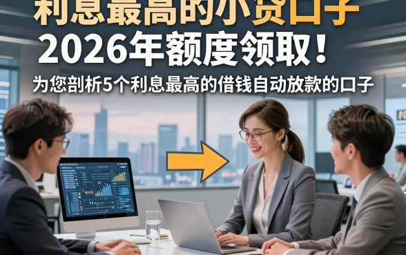 利息最高的小贷口子2026年额度领取！为您剖析5个利息最高的借钱自动放款的口子