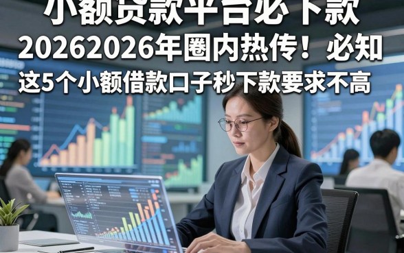 小额贷款平台必下款 20262026年圈内热传！必知​这5个小额借款口子秒下款要求不高