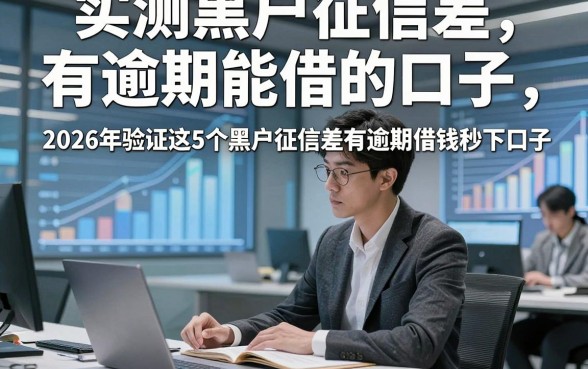 实测黑户征信差有逾期能借的口子，2026年验证这5个黑户征信差有逾期借钱秒下口子