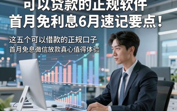 可以贷款的正规软件首月免利息6月速记要点！这五个可以借款的正规口子首月免息微信放款真心值得体验