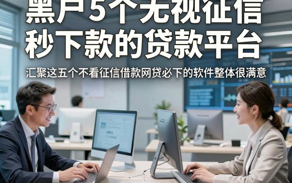 黑户5个无视征信秒下款的贷款平台，汇聚这五个不看征信借款网贷必下的软件整体很满意