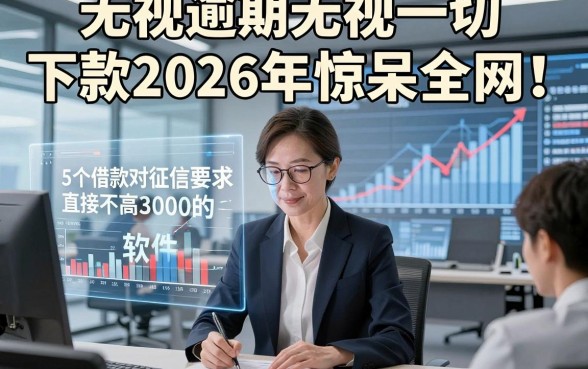 无视逾期无视一切下款2026年惊呆全网！整合这5个借款对征信要求不高直接3000的软件