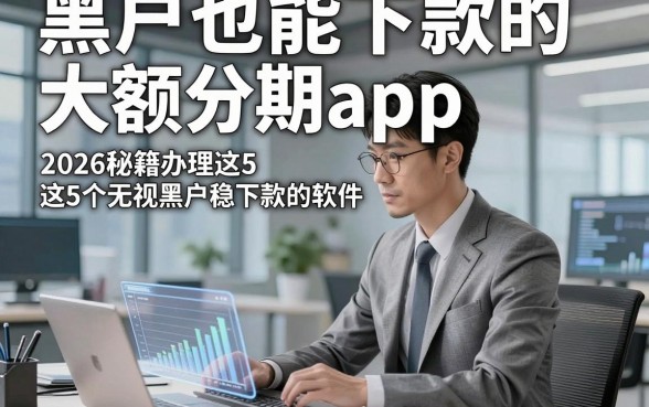 黑户也能下款的大额分期app，2026秘籍办理这5个无视黑户稳下款的软件