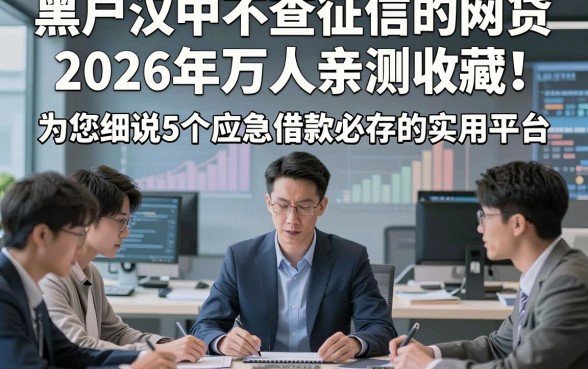 黑户汉中不查征信的网贷2026年万人亲测收藏！为您细说5个应急借款必存的实用平台