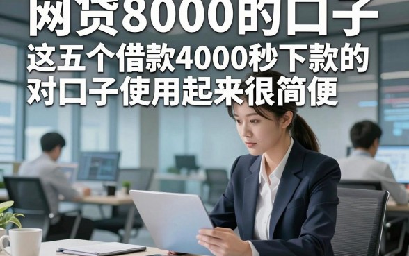 网贷8000的口子，这五个借款4000秒下款的对口子使用起来很简便