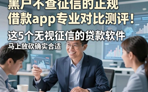 黑户不查征信的正规借款app专业对比测评！这5个无视征信的贷款软件马上放款确实合适