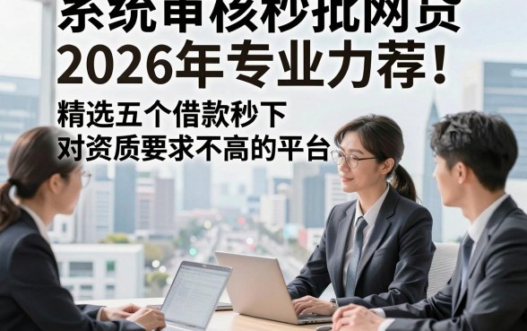 系统审核秒批网贷2026年专业力荐！精选五个借款秒下 对资质要求不高 的平台