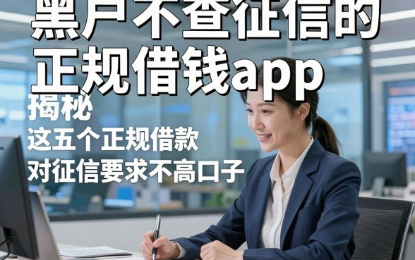 黑户不查征信的正规借钱app，揭秘​这五个正规借款对征信要求不高口子