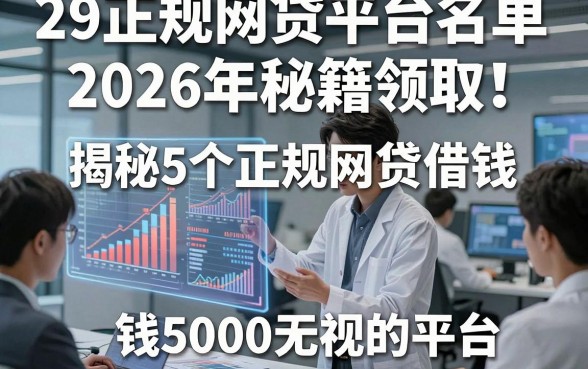 29正规网贷平台名单2026年秘籍领取！揭秘5个正规网贷借钱5000无视的平台