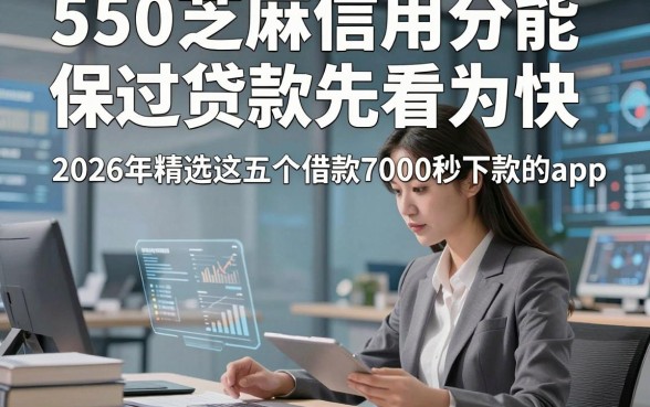 550芝麻信用分能保过贷款先看为快，2026年精选这五个借款7000秒下款的app