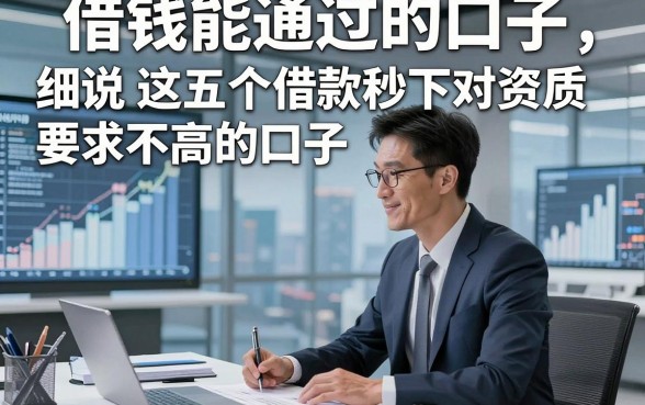 借钱能通过的口子，细说​这五个借款秒下对资质要求不高的口子