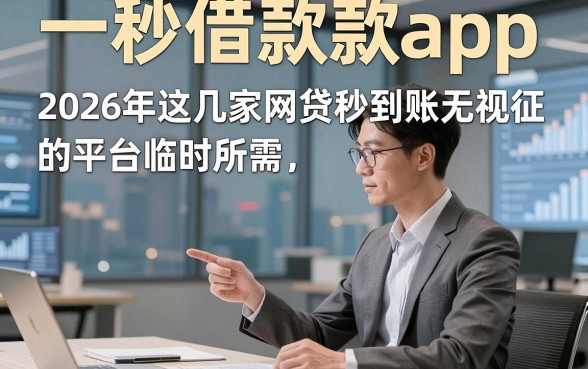 一秒借款款app，2026年这几家网贷秒到账无视征信的平台临时所需适配