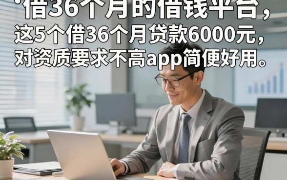 借36个月的借钱平台，这5个借36个月贷款6000元对资质要求不高app简便好用