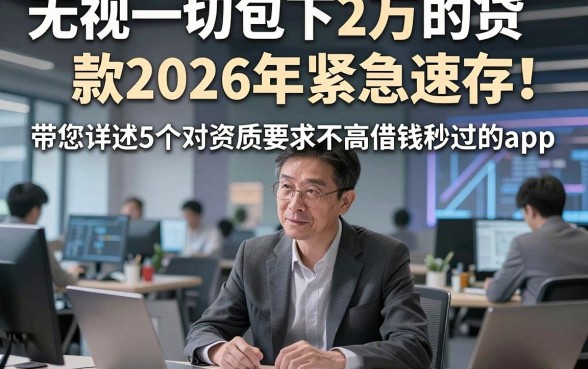 无视一切包下2万的贷款2026年紧急速存！带您详述5个对资质要求不高借钱秒过的app