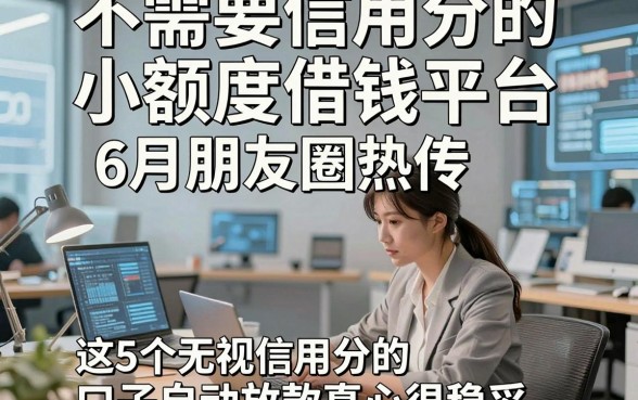 不需要信用分的小额度借钱平台6月朋友圈热传，这5个无视信用分的口子自动放款真心很稳妥