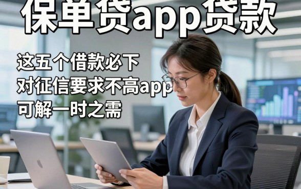 保单贷app贷款，这五个借款必下对征信要求不高app可解一时之需