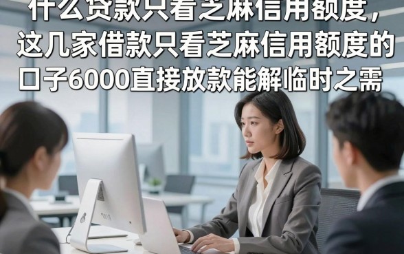 什么贷款只看芝麻信用额度，这几家借款只看芝麻信用额度的口子6000直接放款能解临时之需