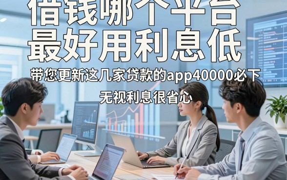 借钱哪个平台最好用利息低，带您更新这几家贷款的app40000必下无视利息很省心