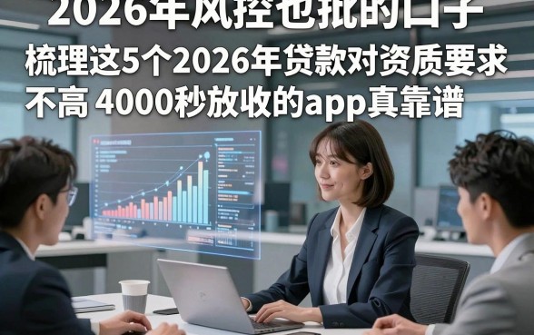 2026年风控也批的口子，梳理这5个2026年贷款对资质要求不高4000秒放款的app真靠谱