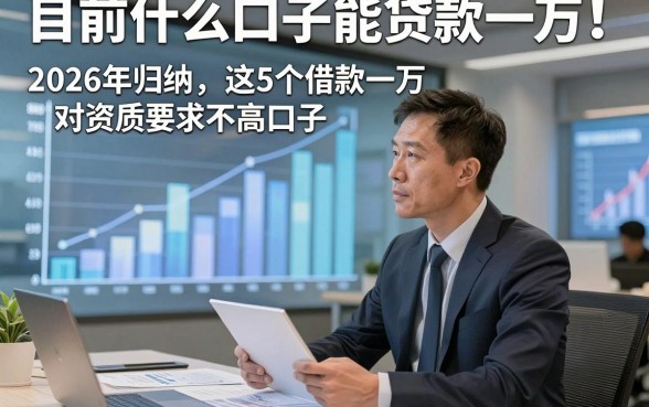 目前什么口子能贷款一万！2026年归纳​这5个借款一万对资质要求不高口子