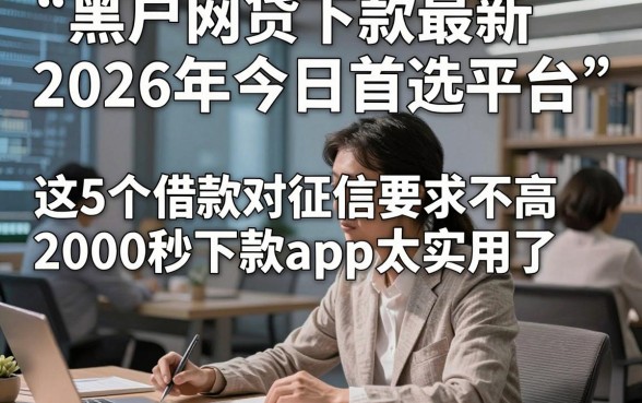 黑户网贷下款最新2026年今日首选平台，这5个借款对征信要求不高2000秒下款app太实用了