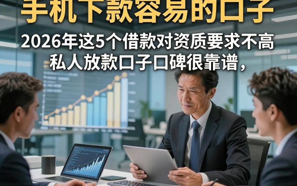 手机下款容易的口子，2026年这5个借款对资质要求不高私人放款口子口碑很靠谱