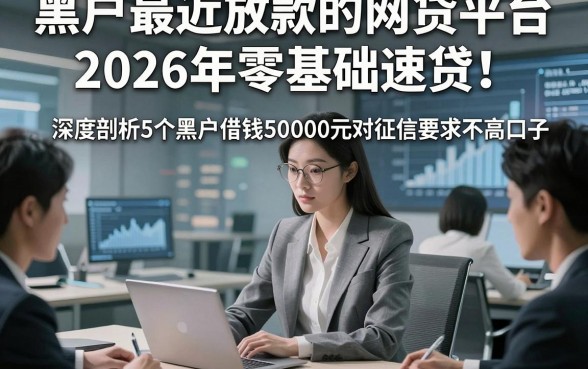 黑户最近放款的网贷平台2026年零基础速贷！深度剖析5个黑户借钱50000元对征信要求不高口子