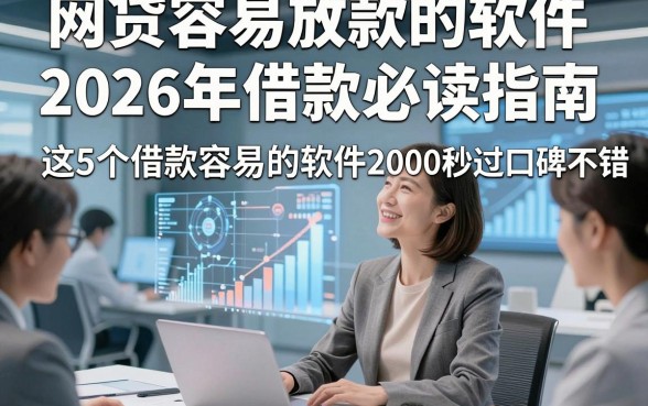 网贷容易放款的软件2026年借款必读指南，这5个借款容易的软件2000秒过口碑不错