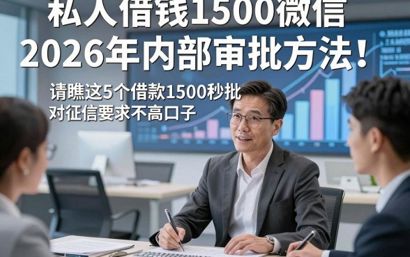 私人借钱1500微信2026年内部审批方法！请瞧这5个借款1500秒批对征信要求不高口子
