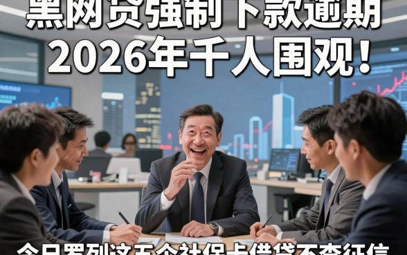 黑网贷强制下款逾期2026年千人围观！今日罗列这五个社保卡借贷不查征信