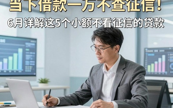 当下借款一万不查征信！6月详解这5个小额不看征信的贷款
