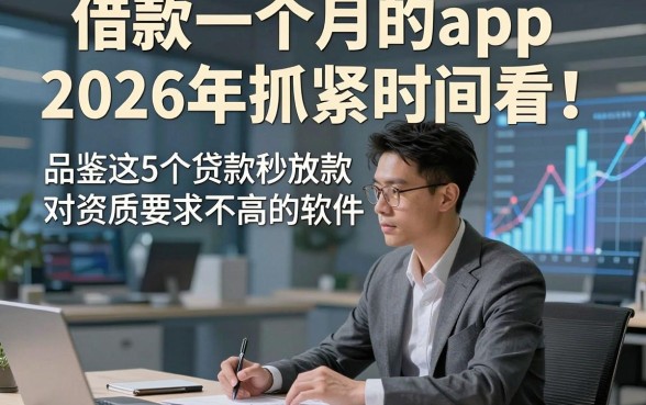 借款一个月的app2026年抓紧时间看！品鉴这5个贷款秒放款对资质要求不高的软件