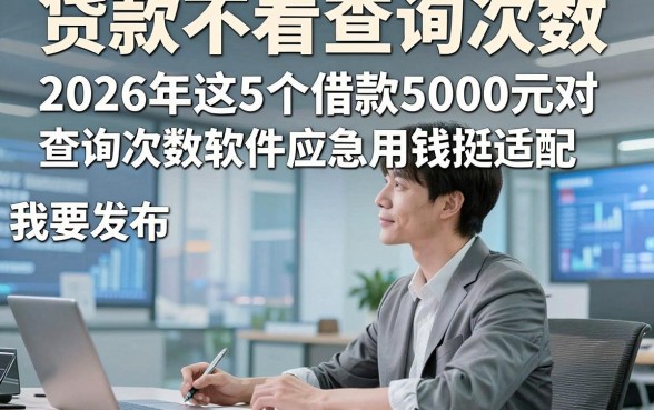贷款不看查询次数，2026年这5个借款5000元对查询次数要求不高软件应急用钱挺适配