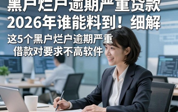 黑户烂户逾期严重贷款2026年谁能料到！细解​这5个黑户烂户逾期严重借款对要求不高软件