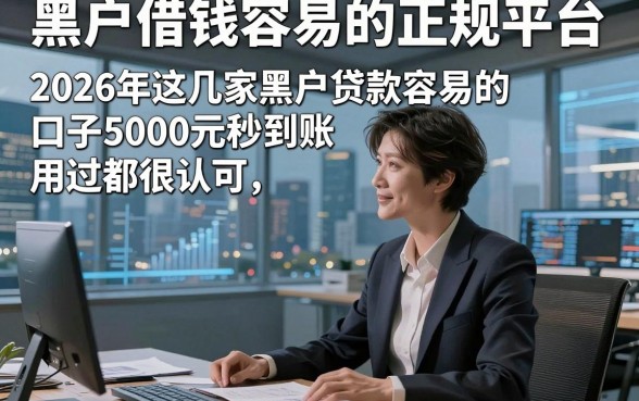 黑户借钱容易的正规平台，2026年这几家黑户贷款容易的口子5000元秒到账用过都很认可