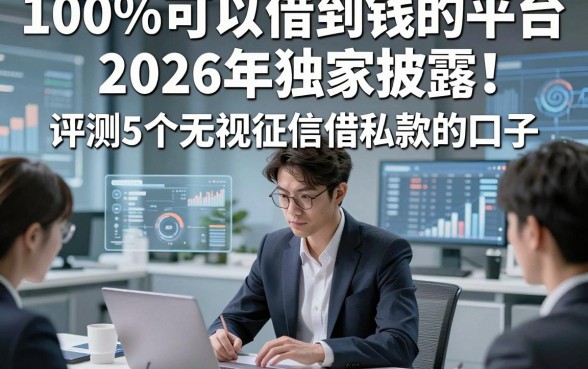 100%可以借到钱的平台2026年独家披露！评测5个无视征信借私款的口子