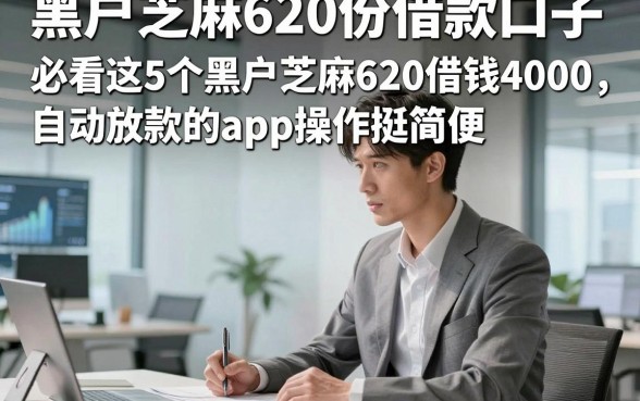 黑户芝麻620份借款口子，必看这5个黑户芝麻620借钱4000自动放款的app操作挺简便