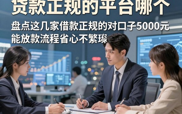 贷款正规的平台哪个，盘点这几家借款正规的对口子5000元能放款流程省心不繁琐