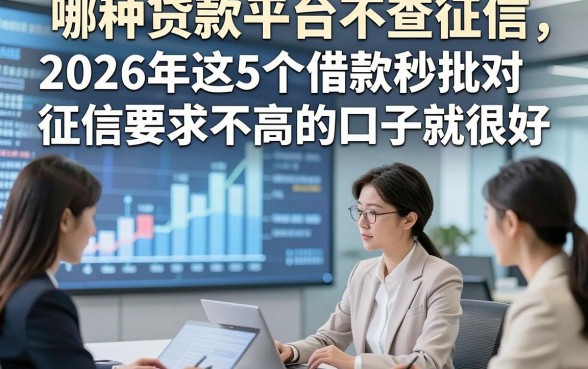 哪种贷款平台不查征信，2026年这5个借款秒批对征信要求不高的口子就很好