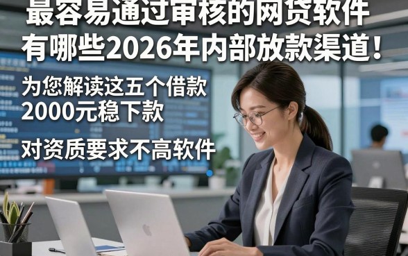 最容易通过审核的网贷软件有哪些2026年内部放款渠道！为您解读这五个借款2000元稳下款对资质要求不高软件