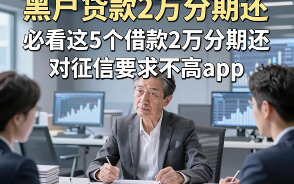 黑户贷款2万分期还，必看这5个借款2万分期还 对征信要求不高app