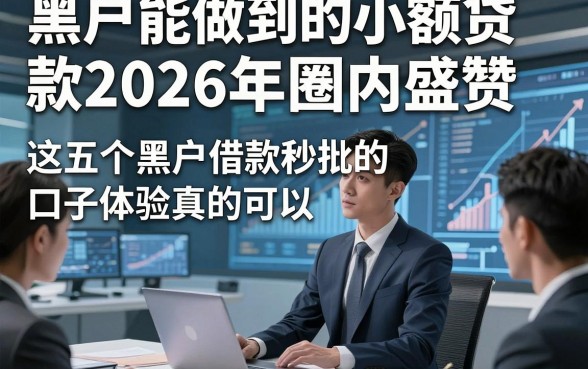 黑户能做到的小额贷款2026年圈内盛赞，这五个黑户借款秒批的口子体验真的可以