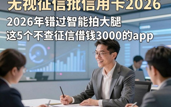 无视征信批信用卡2026，2026年错过智能拍大腿这5个不查征信借钱3000的app