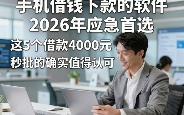 手机借钱下款的软件2026年应急首选，这5个借款4000元秒批的app确实值得认可
