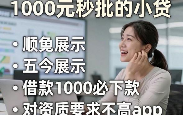 1000元秒批的小贷，顺便展示五个借款1000必下款 对资质要求不高app
