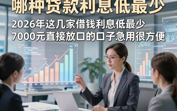 哪种贷款利息低最少，2026年这几家借钱利息低最少7000元直接放口的口子急用很方便