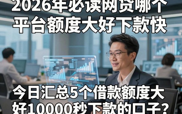 2026年必读网贷哪个平台额度大好下款快,今日汇总5个借款额度大好10000秒下款的口子