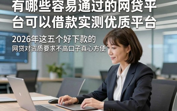 有哪些容易通过的网贷平台可以借款实测优质平台，2026年这五个好下款的网贷对资质要求不高口子真心方便