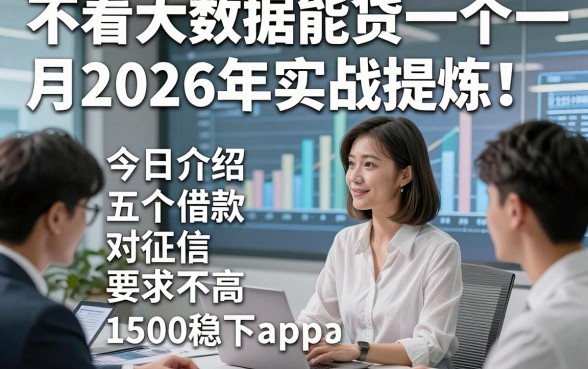 不看大数据能贷一个月2026年实战提炼！今日介绍五个借款对征信要求不高1500稳下app