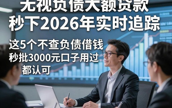 无视负债大额贷款秒下2026年实时追踪，这5个不查负债借钱秒批3000元口子用过都认可
